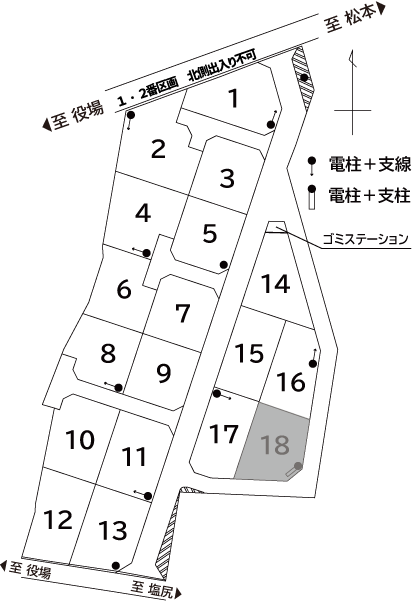 やまどりの杜住宅団地区画図
