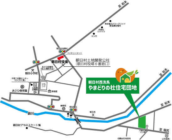 やまどりの杜住宅団地位置図