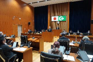 朝日村議会の様子